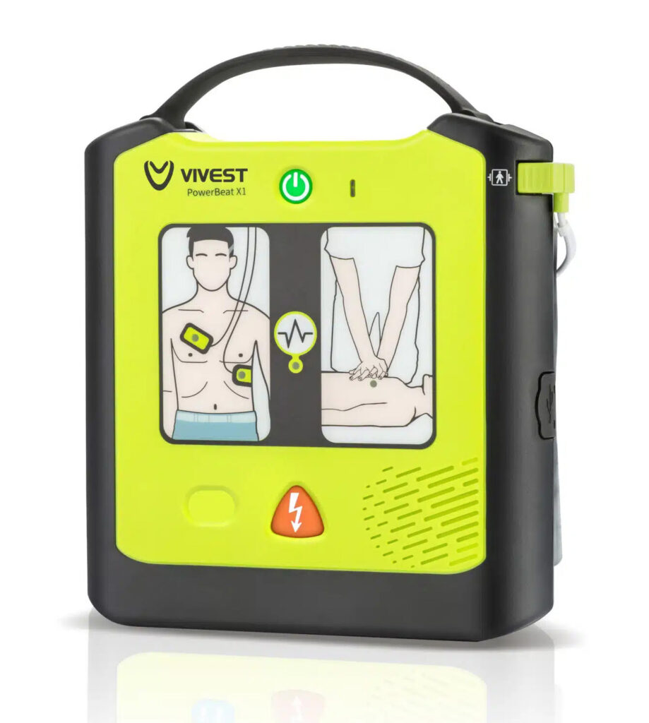 Hjärtstartare ViVest Powerbeat X1 AED Side